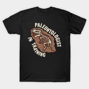 Paleontologist In Training Fathers Day Gift Funny Retro Vintage T-Shirt